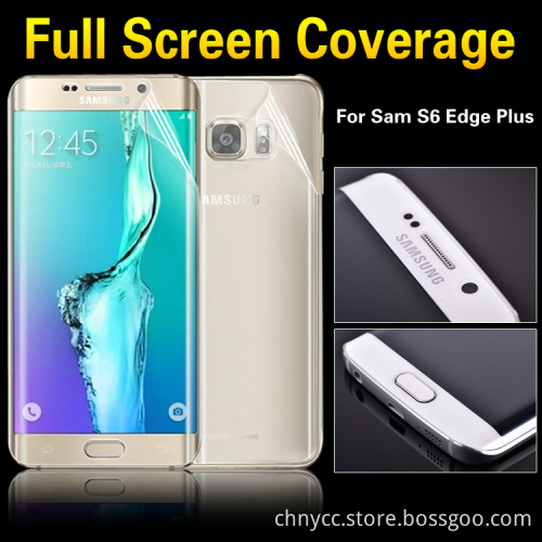 HD clear anti shock screen protector film for samsung galaxy s6 edge plus